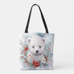 Baby Polar Bear Cub Weihnachten Niedlich