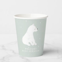Baby Polar Bear Cub Winter Blue Baby Dusche