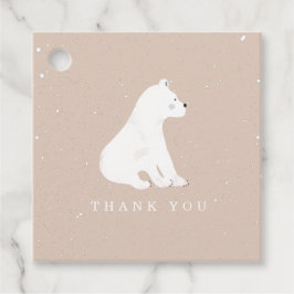 Baby Polar Bear Cub Winter Pink Baby Dusche Geschenkanhänger
