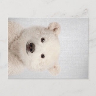 Baby Polar Bear farbenfroh Feiertagspostkarte