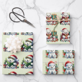 Baby Polar Bears Weihnachtskids Geschenkpapier Set