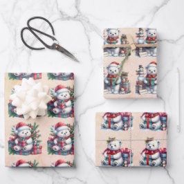 Baby Polar Bears Weihnachtskids Geschenkpapier Set