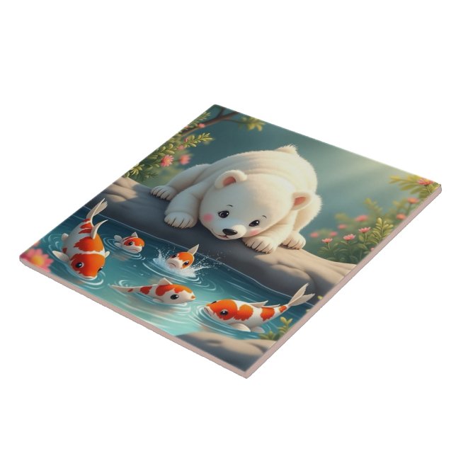 Baby Polarbear Fliese (Seite)
