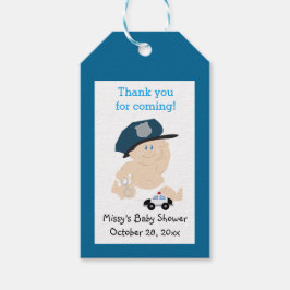 Baby Polizist Policeman Custom Gift Tag Geschenkanhänger
