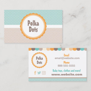 Baby Polka Dots Business Card Visitenkarte
