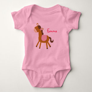 Baby-Pony-Pferdepersonalisierter Baby-Strampler-T Baby Strampler