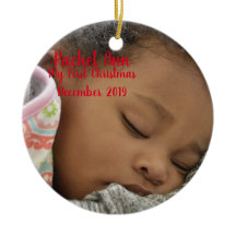 Baby Portrait Keramik Circle Ornament