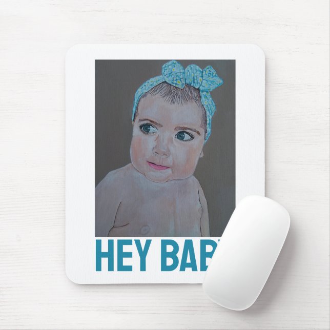 Baby Portrait Painting by Alfred Fox Mousepad (Mit Mouse)