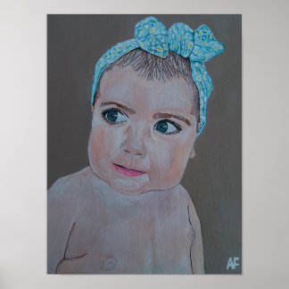 Baby Portrait Painting von Alfred Fox Poster