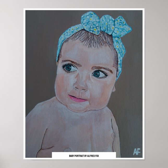 Baby Portrait Painting von Alfred Fox Poster (Vorne)