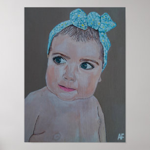 Baby-Porträtmalerei von Alfred Fox Poster