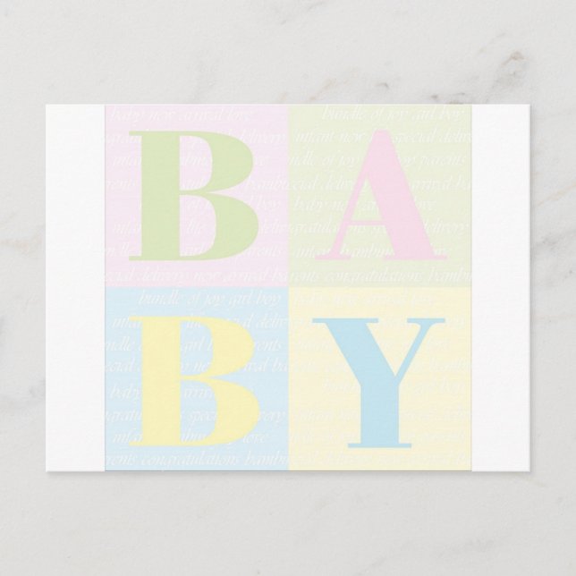 Baby Postkarte (Vorderseite)