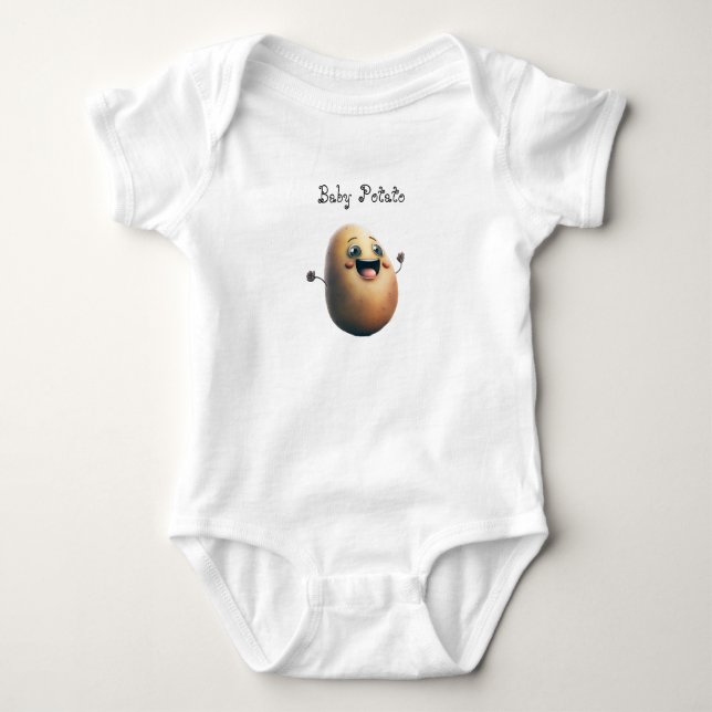 Baby Potato Anpassbare Niedliche Liebe Baby Strampler (Vorderseite)