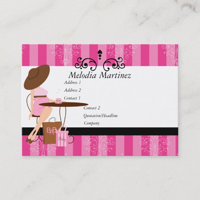 Baby Powder Pink Visitenkarte (Vorderseite)