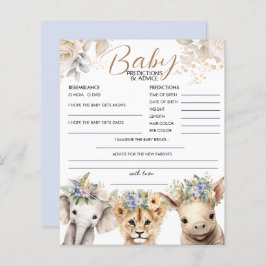 Baby Predictions & Advice Boy Safari Baby Shower