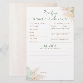 Baby Predictions and Advice Baby Shower Game