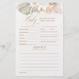 Baby Predictions and Advice Baby Shower Game