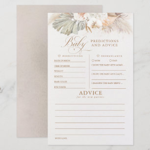 Baby Predictions and Advice Baby Shower Game