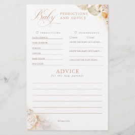 Baby Predictions and Advice Baby Shower Game