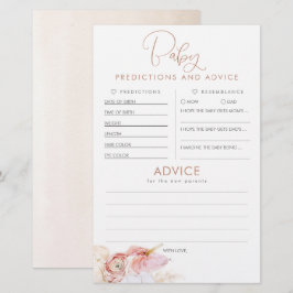 Baby Predictions and Advice Baby Shower Game