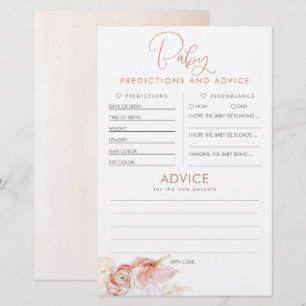 Baby Predictions and Advice Baby Shower Game