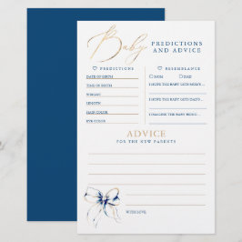 Baby Predictions and Advice Baby Shower Game