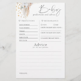 Baby Predictions and Advice Baby Shower Game