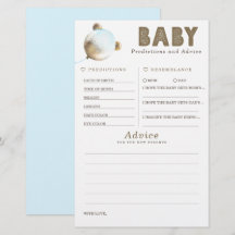 Baby Predictions and Advice Baby Shower Game