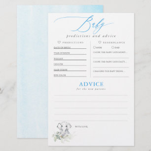 Baby Predictions and Advice Baby Shower Game
