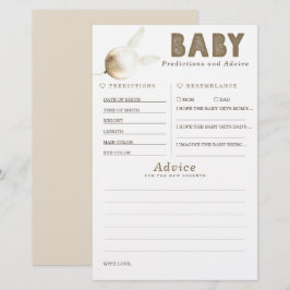 Baby Predictions and Advice Baby Shower Game