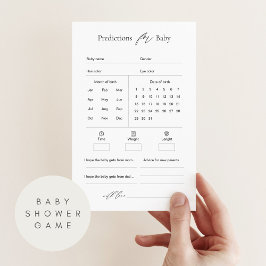 Baby Predictions and Advice Baby Shower Game