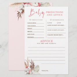 Baby Predictions and Advice Baby Shower Game