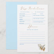 Baby Predictions and Advice Baby Shower Game