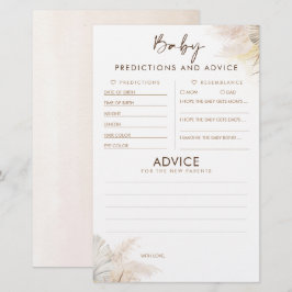 Baby Predictions and Advice Baby Shower Game