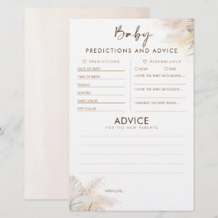 Baby Predictions and Advice Baby Shower Game