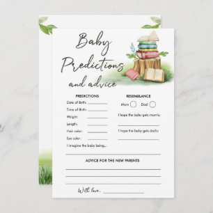 Baby Predictions and Advice Baby Shower Game Begleitkarte