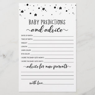 Baby Predictions and Advice Baby Shower Party