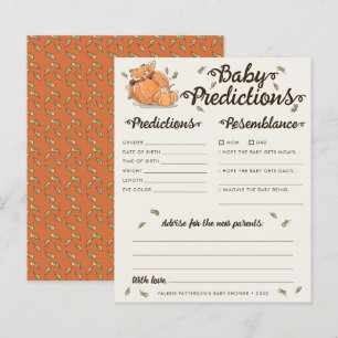 Baby Predictions Autumn Baby Shower Game