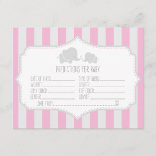 Baby Predictions - Baby Shower Game Card Einladung