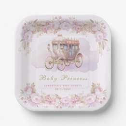 Baby Princess pink Pappteller