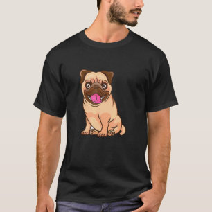 Baby Pug Hundegesicht Liebe R Papa Mama Junge Mädc T-Shirt