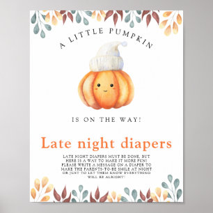 Baby Pumpkin \ Spate night diaper game Poster
