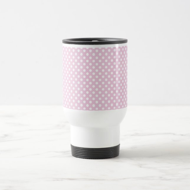 Baby - Puppe rosa Polka-Punkt-Retro Reise-Tasse Reisebecher (Mittel)