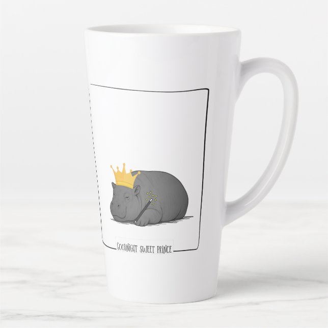Baby Pygmy Hippo - Latte Mug  Milchtasse (Rechts)