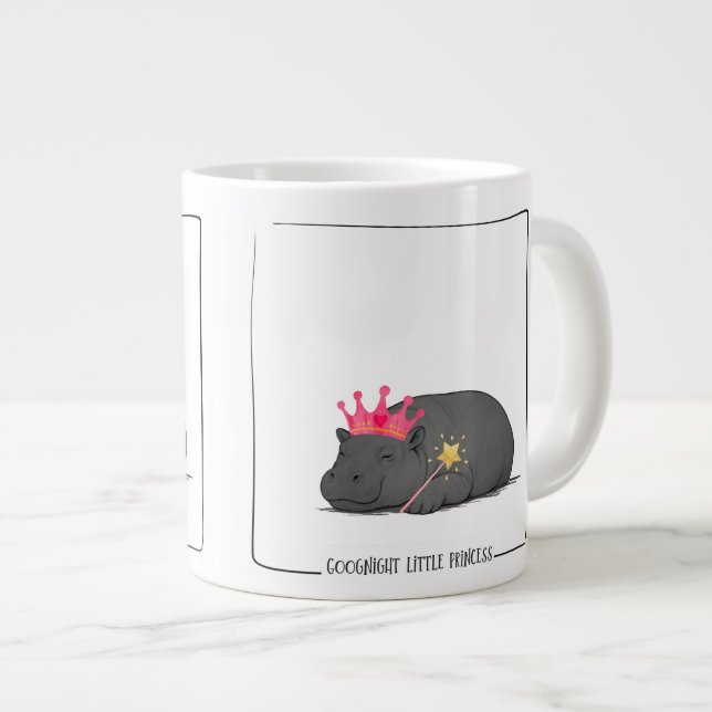 Baby Pygmy Hippo Princess Mug Jumbo-Tasse (Vorderseite Rechts)