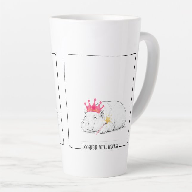 Baby Pygmy Hippo Princess Mug Milchtasse (Rechte Ecke)