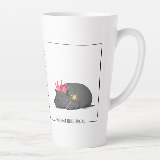 Baby Pygmy Hippo Princess Mug Milchtasse (Rechts)
