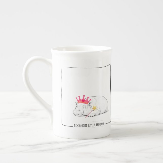 Baby Pygmy Hippo Princess Mug Prozellantasse (Links)