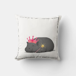 Baby Pygmy Hippo Princess Throw Pillow Kissen
