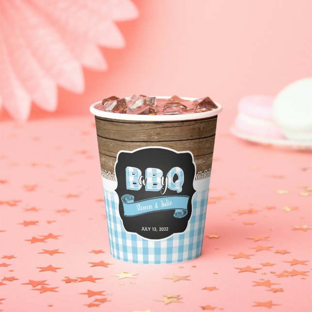 Baby Q Baby Shooting Paper Cup - Baby Blue Pappbecher (Insitu)